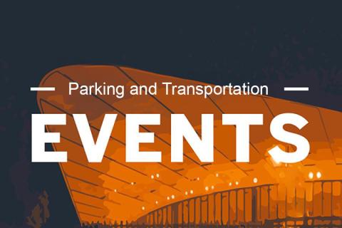 Parking and Transportation events sign